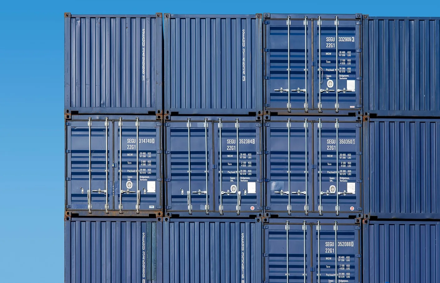 Illustrative Rotterdam containers representing Europe freight routing