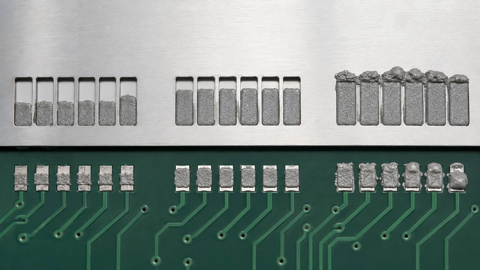 Inspection of stencil-printed solder paste deposits